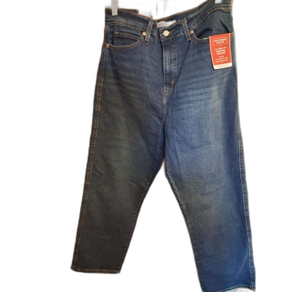 NWT Levi Strauss Signature Vintage High Rise Straight Jeans Size 12 / W31
